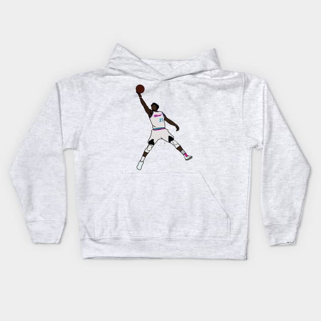 Jimmy Butler NBA Miami Heat Kids Hoodie by xavierjfong